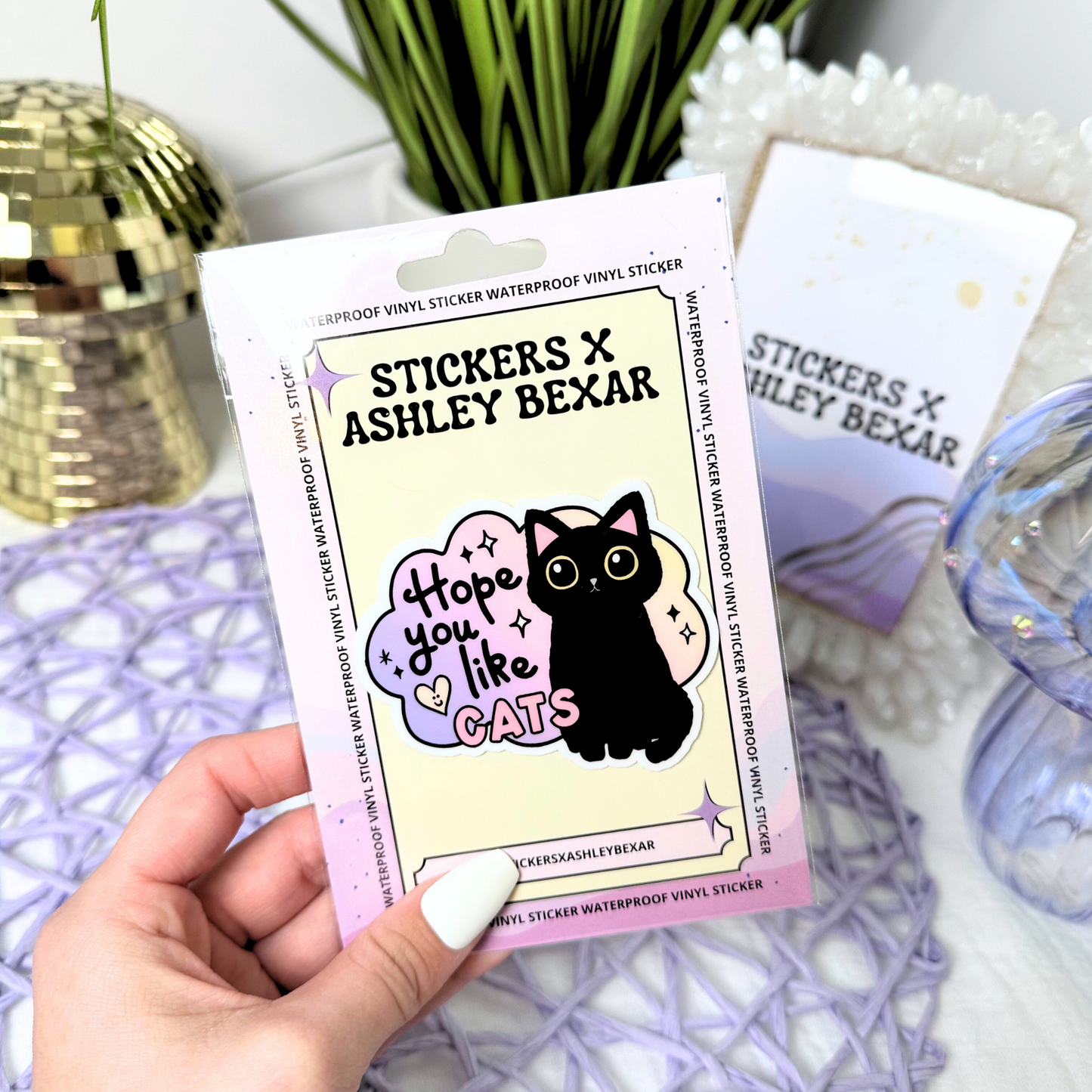 Physically With My Cat Sticker