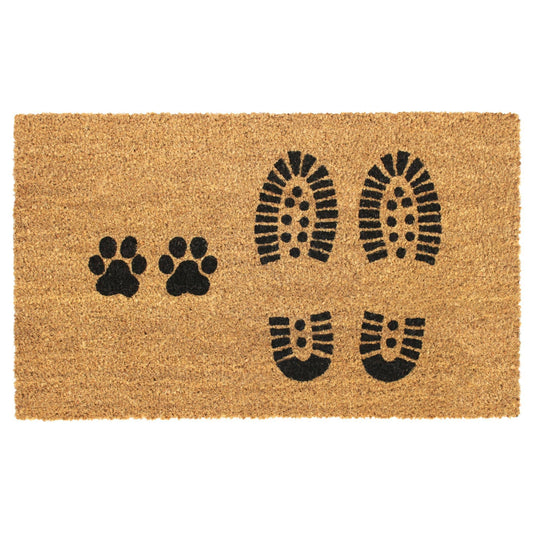 Black Paws Doormat, 18" x 30"